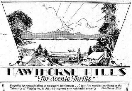 Advertisement for Hawthorne HIlls.